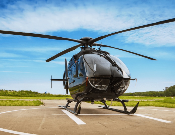 Urgent parcel delivery by helicopter