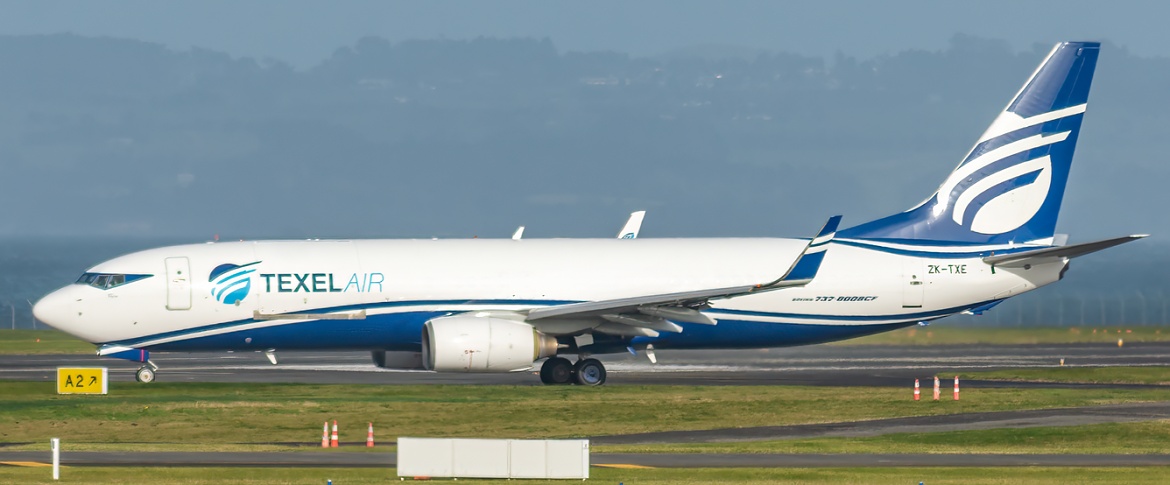 Image d'un avion cargo 737-8B5(BCF) de la compagnie aérienne Texel Air - Nouvelle Zelande