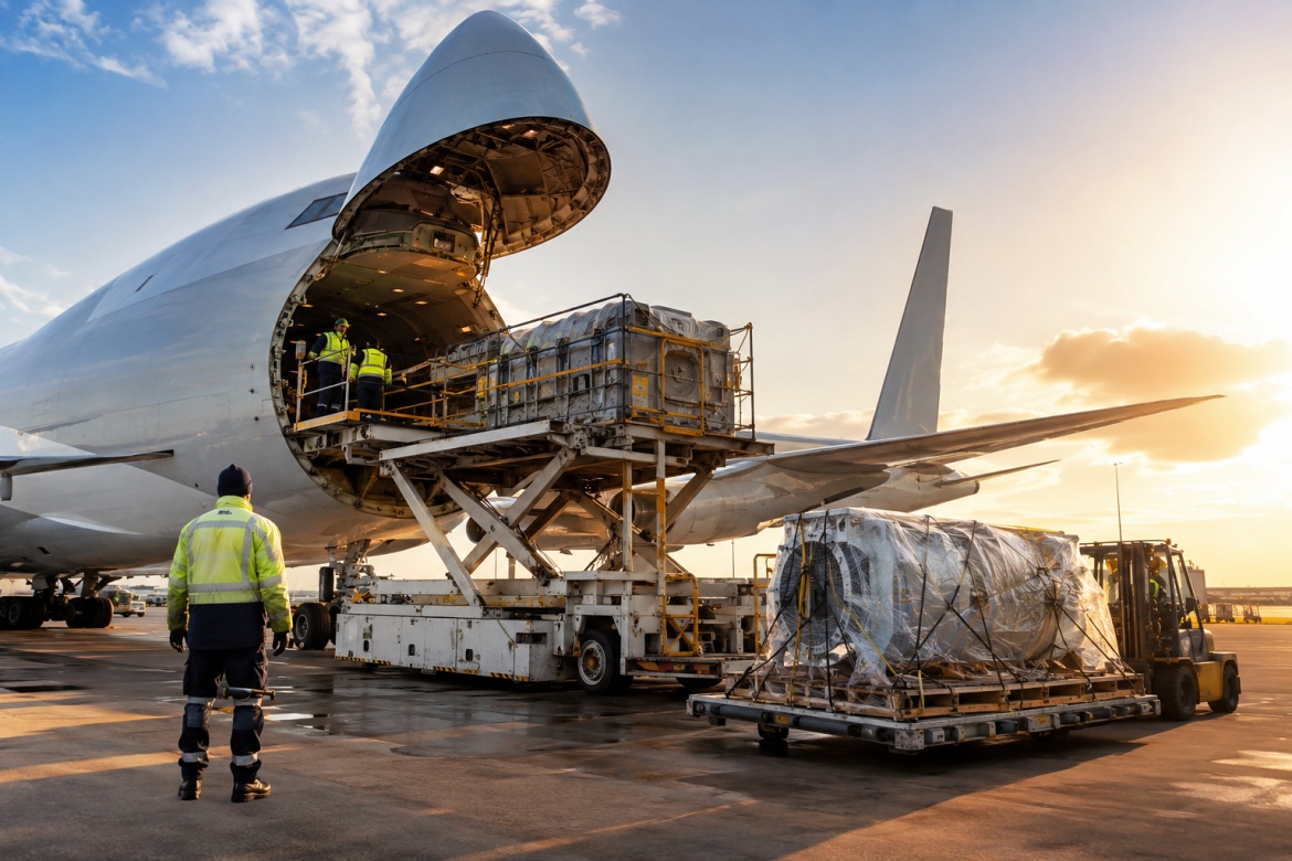 Affrètement d’un avion cargo en urgence pour une livraison critique de marchandises industrielles